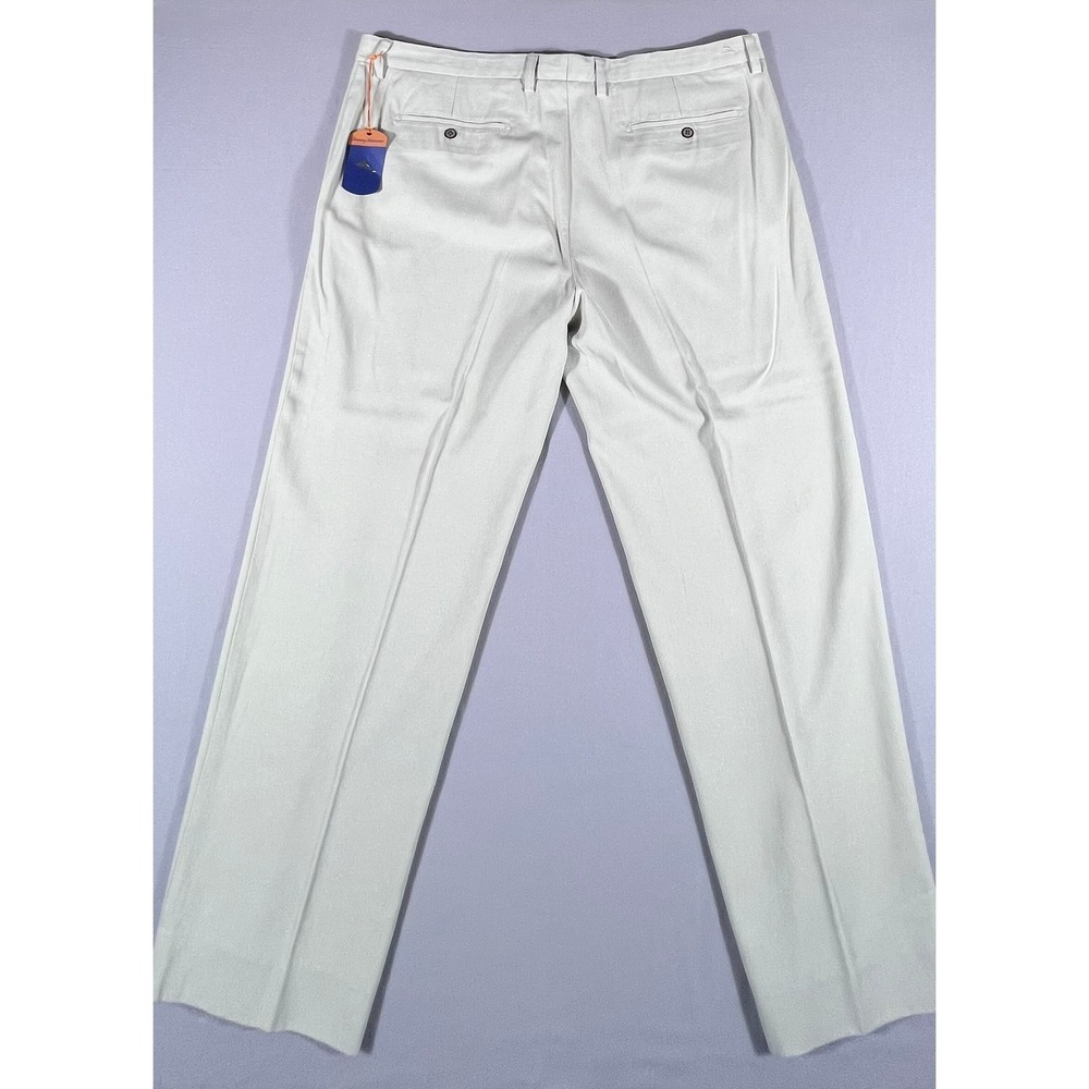 Tommy Bahama Men's Silk Cotton Boracay Flat Front Pants Khaki Beige 42x30 NWT - Picture 8 of 14